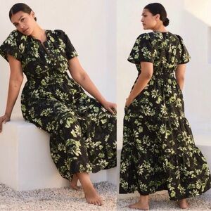 Anthropologie | Dresses | Nwt Maeve Sleeveless Square Neck Drop Waist Midi  Dress | Poshmark